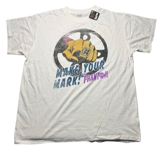NWT Brisco The Phantom T Shirt Adult XL White Superhero Comics - Picture 1 of 9